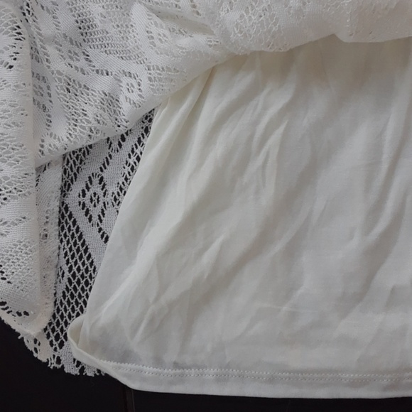 Free People NWT Ivory high neck lace dress sz S - Picture 6 of 6